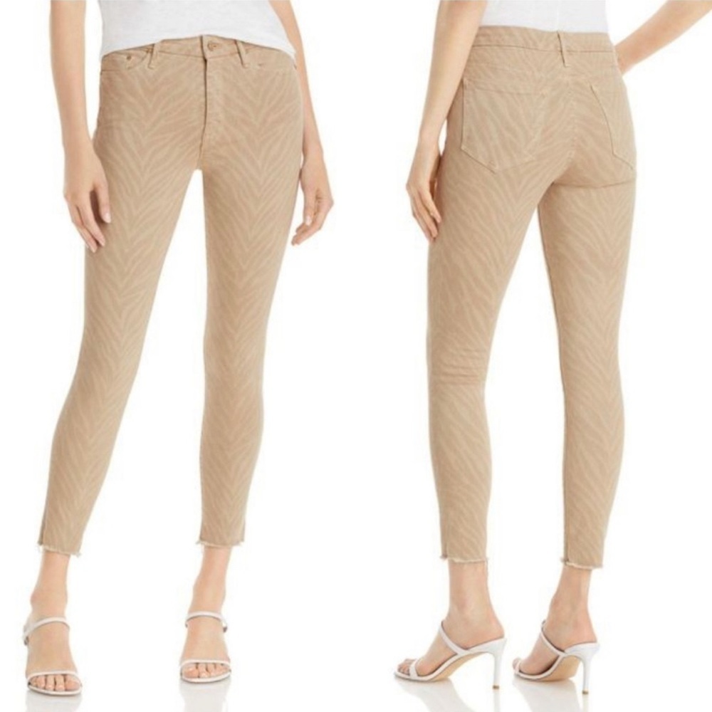 Mother The Looker Sweet Stripes Ankle Fray Skinny